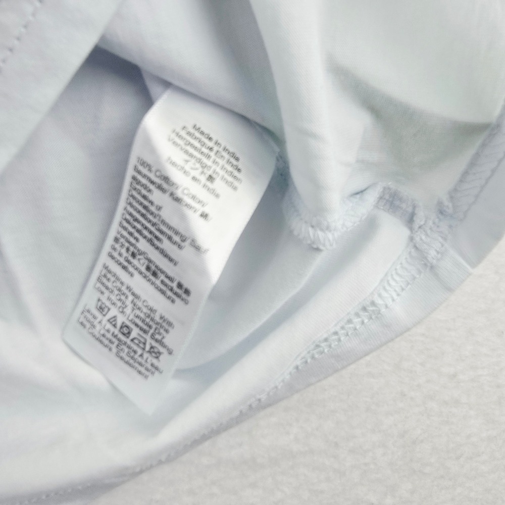 J. Crew Light Blue Ribbed Tank with Ruffle Trim - Picture 6 of 10